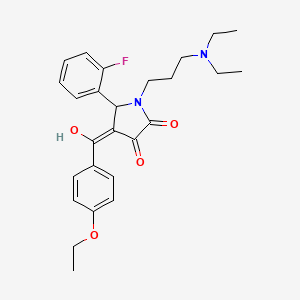 1-[3-(diethylamino)propyl]-4-(4-ethoxybenzoyl)-5-(2-fluorophenyl)-3-hydroxy-1,5-dihydro-2H-pyrrol-2-one