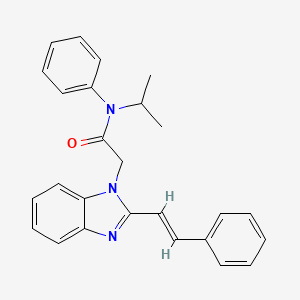 molecular formula C26H25N3O B5432741 N-isopropyl-N-phenyl-2-[2-(2-phenylvinyl)-1H-benzimidazol-1-yl]acetamide 