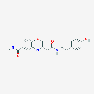 3-(2-{[2-(4-hydroxyphenyl)ethyl]amino}-2-oxoethyl)-N,N,4-trimethyl-3,4-dihydro-2H-1,4-benzoxazine-6-carboxamide