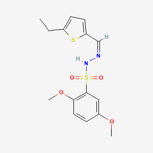 molecular formula C15H18N2O4S2 B5432776 N'-[(5-ethyl-2-thienyl)methylene]-2,5-dimethoxybenzenesulfonohydrazide 