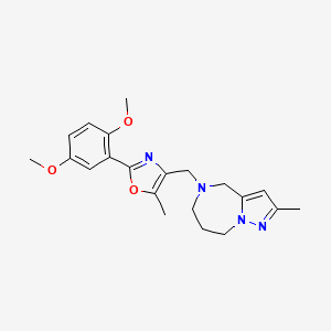 5-{[2-(2,5-dimethoxyphenyl)-5-methyl-1,3-oxazol-4-yl]methyl}-2-methyl-5,6,7,8-tetrahydro-4H-pyrazolo[1,5-a][1,4]diazepine