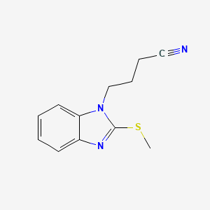 molecular formula C12H13N3S B5432794 4-[2-(methylthio)-1H-benzimidazol-1-yl]butanenitrile 