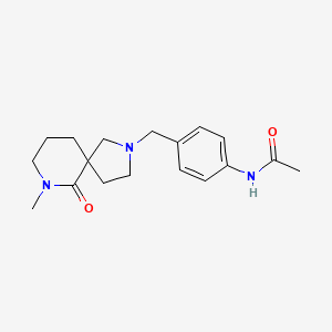 N-{4-[(7-methyl-6-oxo-2,7-diazaspiro[4.5]dec-2-yl)methyl]phenyl}acetamide