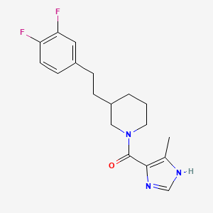 3-[2-(3,4-difluorophenyl)ethyl]-1-[(4-methyl-1H-imidazol-5-yl)carbonyl]piperidine