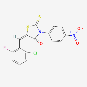 molecular formula C16H8ClFN2O3S2 B5432862 5-(2-chloro-6-fluorobenzylidene)-3-(4-nitrophenyl)-2-thioxo-1,3-thiazolidin-4-one 