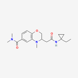 3-{2-[(1-ethylcyclopropyl)amino]-2-oxoethyl}-N,N,4-trimethyl-3,4-dihydro-2H-1,4-benzoxazine-6-carboxamide