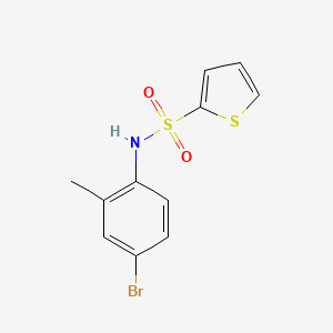 molecular formula C11H10BrNO2S2 B5432934 N-(4-bromo-2-methylphenyl)thiophene-2-sulfonamide 