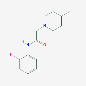 molecular formula C14H19FN2O B5432946 N-(2-fluorophenyl)-2-(4-methylpiperidin-1-yl)acetamide 