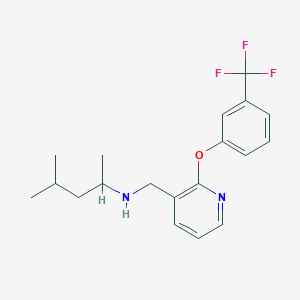 molecular formula C19H23F3N2O B5432959 (1,3-dimethylbutyl)({2-[3-(trifluoromethyl)phenoxy]pyridin-3-yl}methyl)amine 