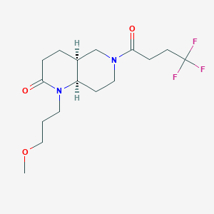 molecular formula C16H25F3N2O3 B5432983 (4aS*,8aR*)-1-(3-methoxypropyl)-6-(4,4,4-trifluorobutanoyl)octahydro-1,6-naphthyridin-2(1H)-one 