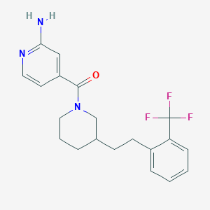 4-[(3-{2-[2-(trifluoromethyl)phenyl]ethyl}-1-piperidinyl)carbonyl]-2-pyridinamine