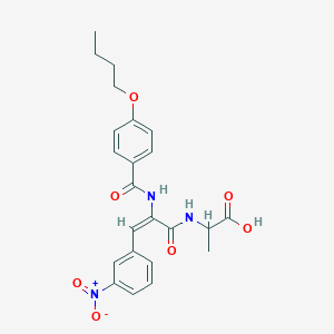 2-[[(E)-2-[(4-butoxybenzoyl)amino]-3-(3-nitrophenyl)prop-2-enoyl]amino]propanoic acid