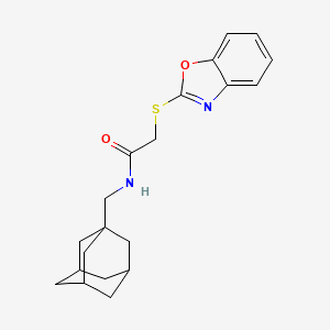 molecular formula C20H24N2O2S B5433053 N-[(ADAMANTAN-1-YL)METHYL]-2-(1,3-BENZOXAZOL-2-YLSULFANYL)ACETAMIDE 