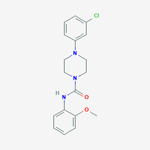 4-(3-chlorophenyl)-N-(2-methoxyphenyl)piperazine-1-carboxamide