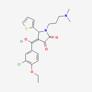 4-(3-chloro-4-ethoxybenzoyl)-1-[3-(dimethylamino)propyl]-3-hydroxy-5-(2-thienyl)-1,5-dihydro-2H-pyrrol-2-one