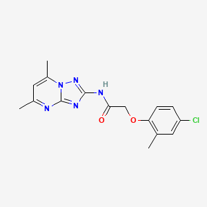 molecular formula C16H16ClN5O2 B5433088 2-(4-Chloro-2-methylphenoxy)-N-{5,7-dimethyl-[1,2,4]triazolo[1,5-A]pyrimidin-2-YL}acetamide 