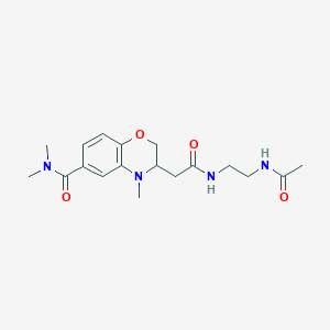 3-(2-{[2-(acetylamino)ethyl]amino}-2-oxoethyl)-N,N,4-trimethyl-3,4-dihydro-2H-1,4-benzoxazine-6-carboxamide