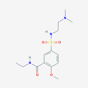 molecular formula C14H23N3O4S B5433130 5-({[2-(dimethylamino)ethyl]amino}sulfonyl)-N-ethyl-2-methoxybenzamide 