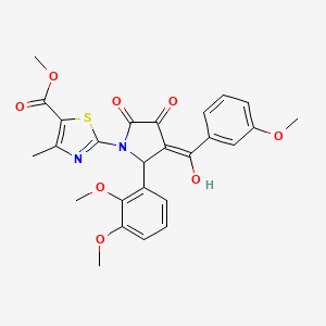 methyl 2-[2-(2,3-dimethoxyphenyl)-4-hydroxy-3-(3-methoxybenzoyl)-5-oxo-2,5-dihydro-1H-pyrrol-1-yl]-4-methyl-1,3-thiazole-5-carboxylate