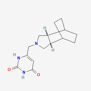 6-[(1R*,2R*,6S*,7S*)-4-azatricyclo[5.2.2.0~2,6~]undec-4-ylmethyl]-2,4(1H,3H)-pyrimidinedione