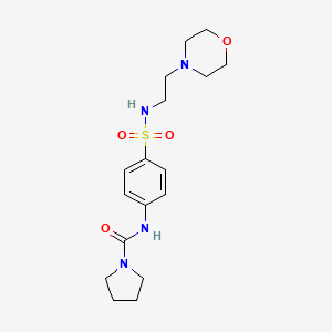 N-[4-({[2-(4-morpholinyl)ethyl]amino}sulfonyl)phenyl]-1-pyrrolidinecarboxamide