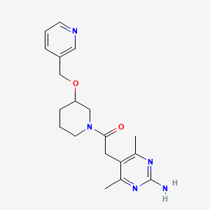 4,6-dimethyl-5-{2-oxo-2-[3-(pyridin-3-ylmethoxy)piperidin-1-yl]ethyl}pyrimidin-2-amine