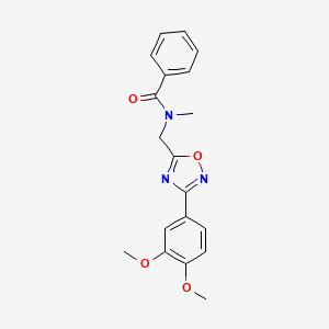 molecular formula C19H19N3O4 B5433234 N-{[3-(3,4-dimethoxyphenyl)-1,2,4-oxadiazol-5-yl]methyl}-N-methylbenzamide 