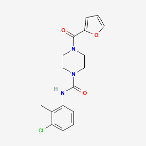 N-(3-chloro-2-methylphenyl)-4-(2-furoyl)-1-piperazinecarboxamide