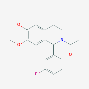 molecular formula C19H20FNO3 B5433260 2-acetyl-1-(3-fluorophenyl)-6,7-dimethoxy-1,2,3,4-tetrahydroisoquinoline 