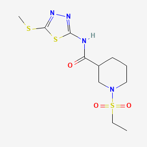 1-(ethylsulfonyl)-N-[5-(methylthio)-1,3,4-thiadiazol-2-yl]-3-piperidinecarboxamide