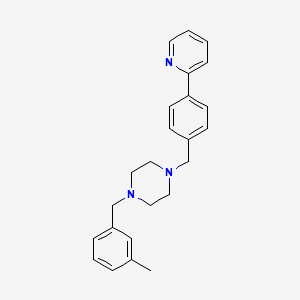 1-(3-methylbenzyl)-4-[4-(2-pyridinyl)benzyl]piperazine