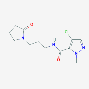 4-chloro-1-methyl-N-[3-(2-oxopyrrolidin-1-yl)propyl]-1H-pyrazole-5-carboxamide