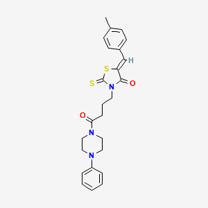 5-(4-methylbenzylidene)-3-[4-oxo-4-(4-phenyl-1-piperazinyl)butyl]-2-thioxo-1,3-thiazolidin-4-one