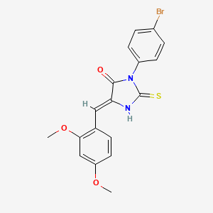 3-(4-Bromophenyl)-5-((2,4-dimethoxyphenyl)methylene)-2-thioxo-4-imidazolidinone