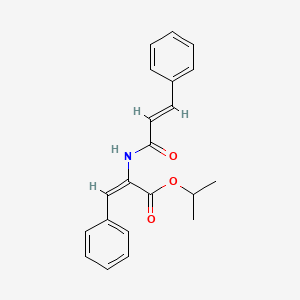 molecular formula C21H21NO3 B5433334 propan-2-yl (E)-3-phenyl-2-[[(E)-3-phenylprop-2-enoyl]amino]prop-2-enoate 