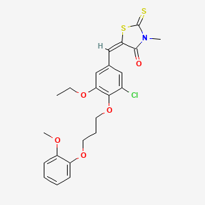 5-{3-chloro-5-ethoxy-4-[3-(2-methoxyphenoxy)propoxy]benzylidene}-3-methyl-2-thioxo-1,3-thiazolidin-4-one