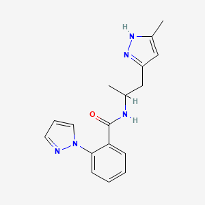 N-[1-methyl-2-(3-methyl-1H-pyrazol-5-yl)ethyl]-2-(1H-pyrazol-1-yl)benzamide