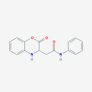 molecular formula C16H14N2O3 B5433368 2-(2-oxo-3,4-dihydro-2H-1,4-benzoxazin-3-yl)-N-phenylacetamide 