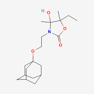 molecular formula C19H31NO4 B5433381 3-[2-(1-adamantyloxy)ethyl]-5-ethyl-4-hydroxy-4,5-dimethyl-1,3-oxazolidin-2-one 