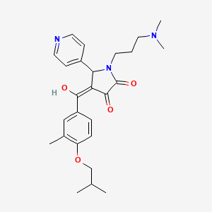 1-[3-(dimethylamino)propyl]-3-hydroxy-4-[3-methyl-4-(2-methylpropoxy)benzoyl]-5-(pyridin-4-yl)-2,5-dihydro-1H-pyrrol-2-one