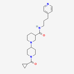 molecular formula C23H34N4O2 B5433438 1'-(cyclopropylcarbonyl)-N-(3-pyridin-4-ylpropyl)-1,4'-bipiperidine-3-carboxamide 