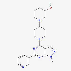 1'-[1-methyl-6-(3-pyridinyl)-1H-pyrazolo[3,4-d]pyrimidin-4-yl]-1,4'-bipiperidin-3-ol