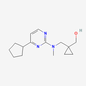 (1-{[(4-cyclopentylpyrimidin-2-yl)(methyl)amino]methyl}cyclopropyl)methanol