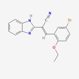 molecular formula C18H14BrN3O B5433539 2-(1H-benzimidazol-2-yl)-3-(5-bromo-2-ethoxyphenyl)acrylonitrile 