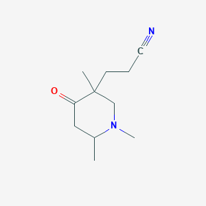 molecular formula C11H18N2O B5433557 3-(1,3,6-trimethyl-4-oxo-3-piperidinyl)propanenitrile 