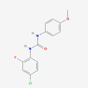 molecular formula C14H12ClFN2O2 B5433558 1-(4-Chloro-2-fluorophenyl)-3-(4-methoxyphenyl)urea 