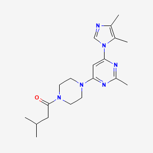 4-(4,5-dimethyl-1H-imidazol-1-yl)-2-methyl-6-[4-(3-methylbutanoyl)-1-piperazinyl]pyrimidine