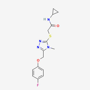 N-cyclopropyl-2-({5-[(4-fluorophenoxy)methyl]-4-methyl-4H-1,2,4-triazol-3-yl}sulfanyl)acetamide