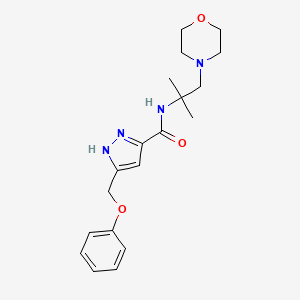 N-(1,1-dimethyl-2-morpholin-4-ylethyl)-5-(phenoxymethyl)-1H-pyrazole-3-carboxamide