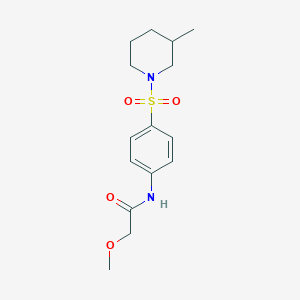 2-methoxy-N-{4-[(3-methylpiperidin-1-yl)sulfonyl]phenyl}acetamide